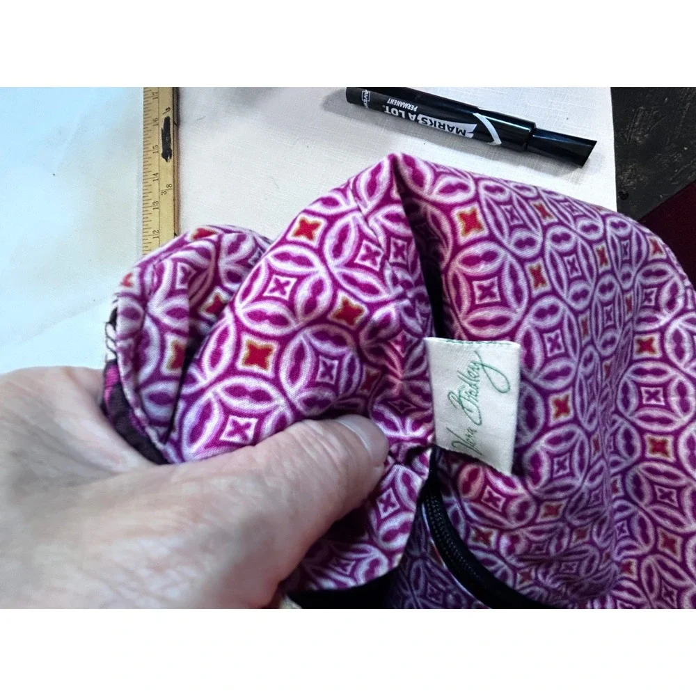 Vera Bradley Quilted Tote Bag Floral Pink Purple Cotton Women